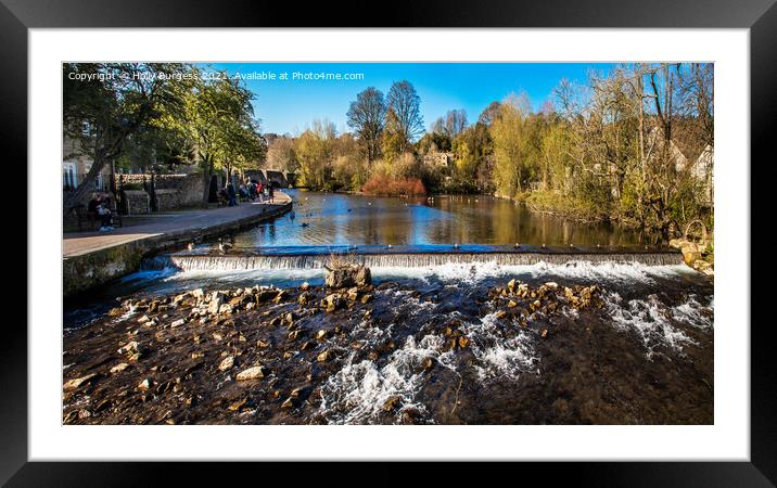 Autumn Splendour in Derbyshire's Bakewell Framed Mounted Print by Holly Burgess