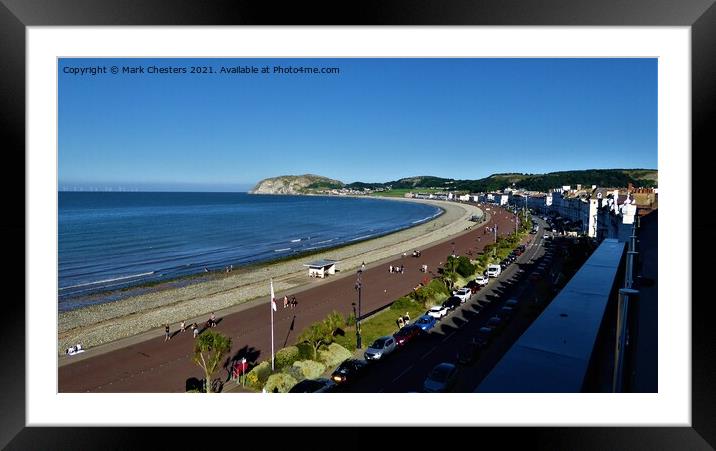 Little Orme Llandudno and sweeping bay Framed Mounted Print by Mark Chesters