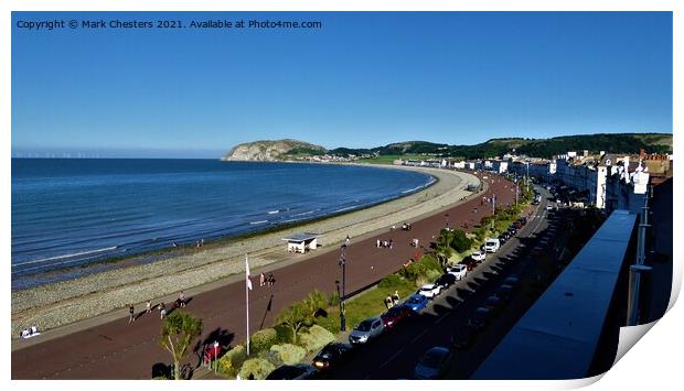 Little Orme Llandudno and sweeping bay Print by Mark Chesters