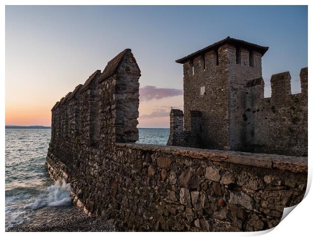 Sirmione Scaliger Castle Fortified Port Entrance Print by Dietmar Rauscher