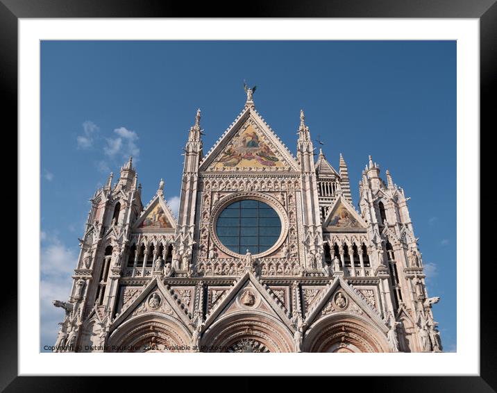 Siena Cathedral West Facade Framed Mounted Print by Dietmar Rauscher