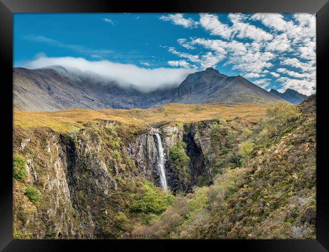 Eas Mor waterfall and Cuillin, Skye Framed Print by Photimageon UK
