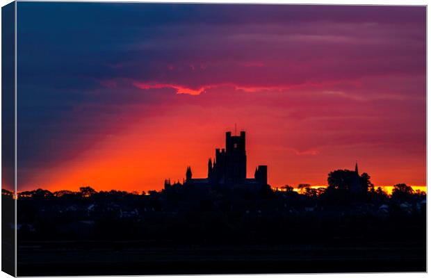 Dawn over Ely Cathedral, 23rd October 2021 Canvas Print by Andrew Sharpe