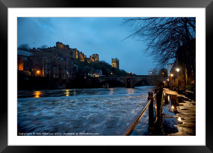 Durham Cathedral and Castle Framed Mounted Print by Kev Alderson