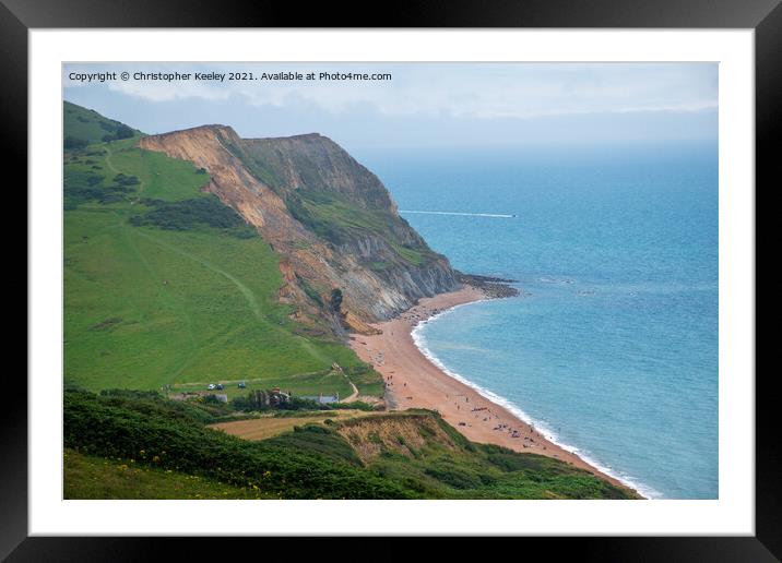 Jurassic Coast views Framed Mounted Print by Christopher Keeley