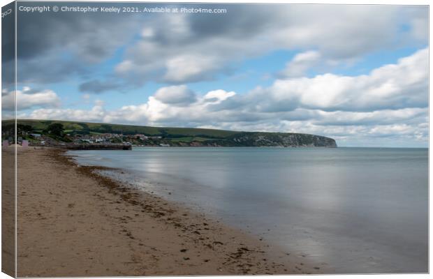 Clouds over Swanage, Dorset Canvas Print by Christopher Keeley