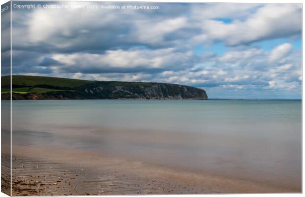 Clouds over Swanage Canvas Print by Christopher Keeley