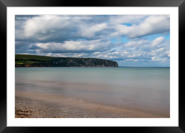 Clouds over Swanage Framed Mounted Print by Christopher Keeley