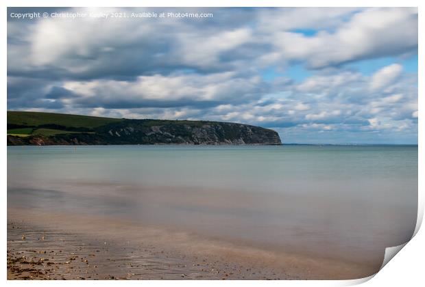 Clouds over Swanage Print by Christopher Keeley