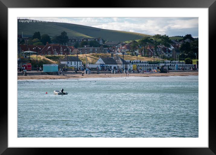 Sunny Swanage Framed Mounted Print by Christopher Keeley