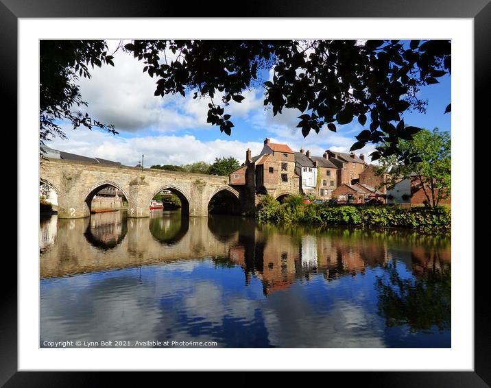 Elvet Bridge Durham England  Framed Mounted Print by Lynn Bolt