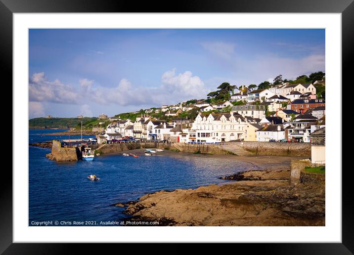 St Mawes harbour Framed Mounted Print by Chris Rose