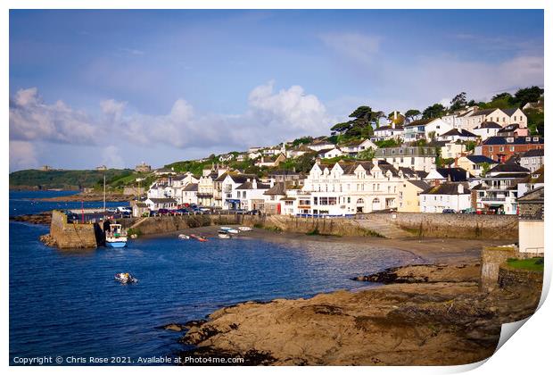 St Mawes harbour Print by Chris Rose