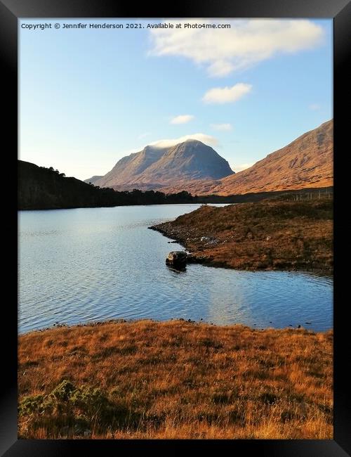 Liathach from Loch Clair Framed Print by Jennifer Henderson