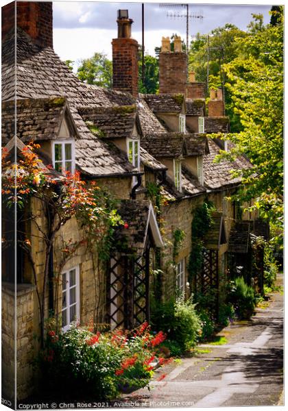 Winchcombe, Cotswold cottages Canvas Print by Chris Rose