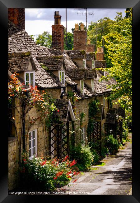 Winchcombe, Cotswold cottages Framed Print by Chris Rose