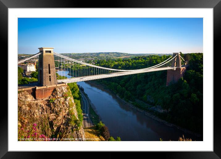 Clifton Suspension Bridge Framed Mounted Print by Chris Rose