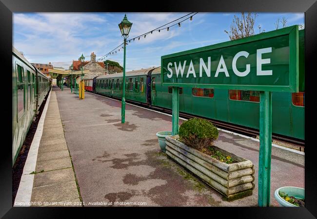 Swanage Railway Station Platforms Framed Print by Stuart Wyatt
