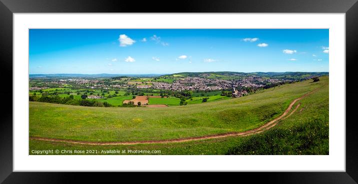 Selsley Common view Framed Mounted Print by Chris Rose