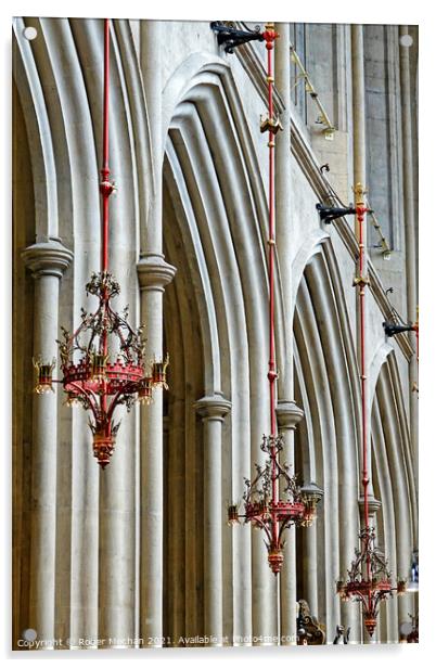 Illuminated Gothic Arches Acrylic by Roger Mechan