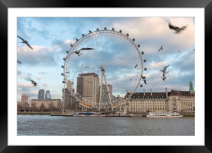 London Eye Framed Mounted Print by Mark Godden