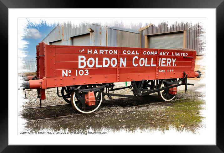 Railway Freight Wagon Framed Mounted Print by Kevin Maughan
