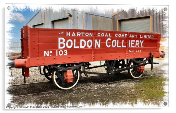 Railway Freight Wagon Acrylic by Kevin Maughan