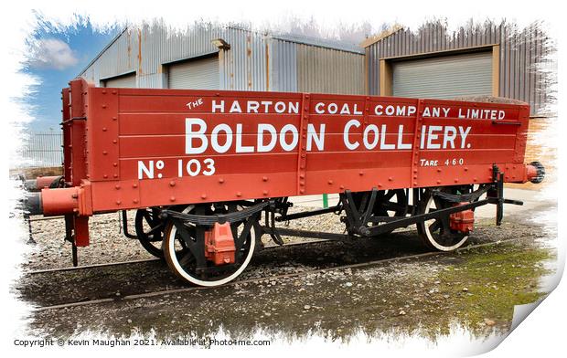 Railway Freight Wagon Print by Kevin Maughan