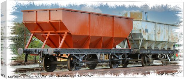 Railway Coal Wagons Canvas Print by Kevin Maughan