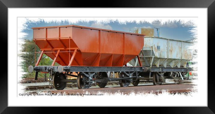 Railway Coal Wagons Framed Mounted Print by Kevin Maughan