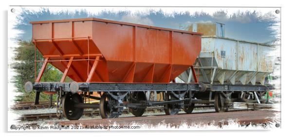 Railway Coal Wagons Acrylic by Kevin Maughan