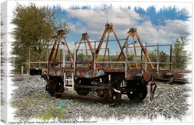 Railway Freight Wagon Waiting For Restoration Canvas Print by Kevin Maughan