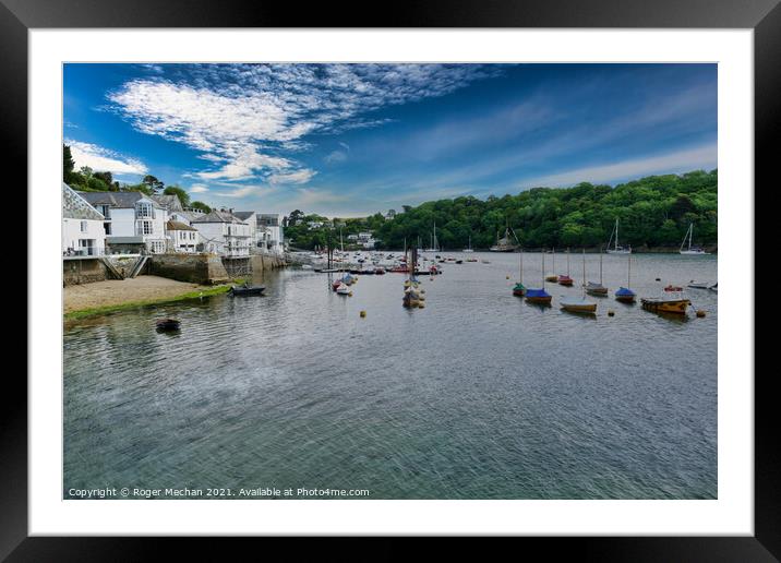 Serene River Fowey Framed Mounted Print by Roger Mechan