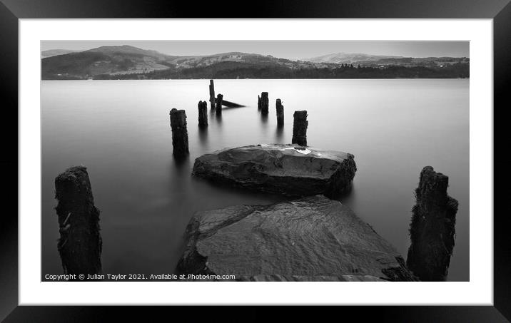 Old Jetty, Lake Windermere Framed Mounted Print by Jules Taylor