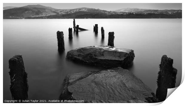 Old Jetty, Lake Windermere Print by Jules Taylor