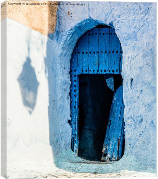 Chefchaouen Canvas Print by Jo Sowden