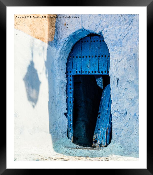 Chefchaouen Framed Mounted Print by Jo Sowden