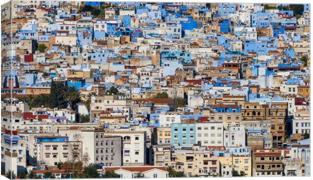 Chefchaouen, The blue city Canvas Print by Jo Sowden