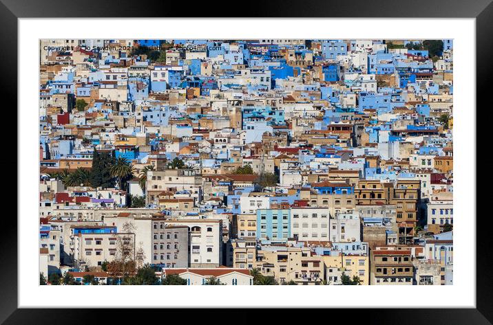 Chefchaouen, The blue city Framed Mounted Print by Jo Sowden