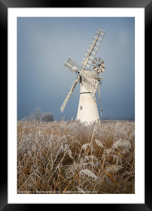 Frosty Thurne Mill Framed Mounted Print by Rick Bowden