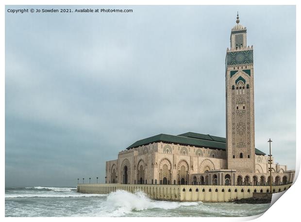 Hassan II Mosque Print by Jo Sowden