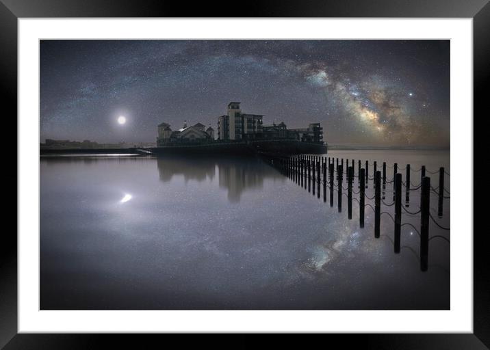 Knightstone and The Milky Way Framed Mounted Print by David Neighbour