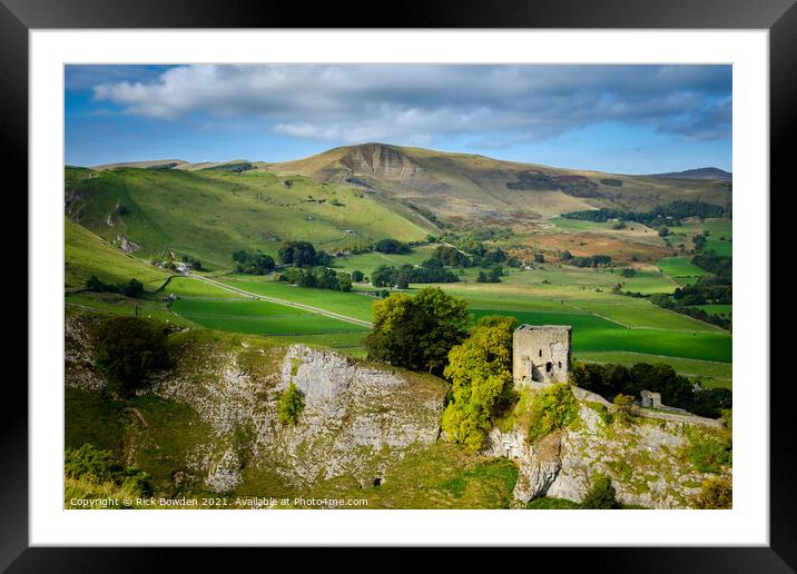 Peveril Castle Framed Mounted Print by Rick Bowden