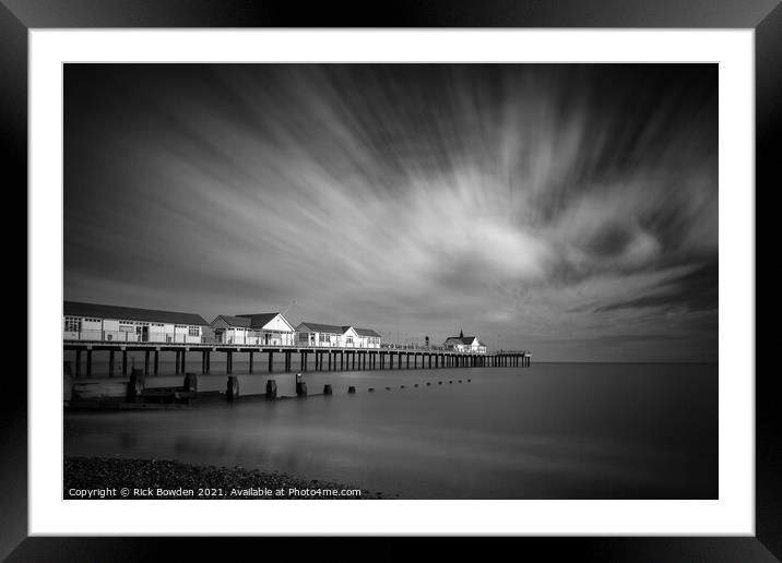 Pier Rush Framed Mounted Print by Rick Bowden