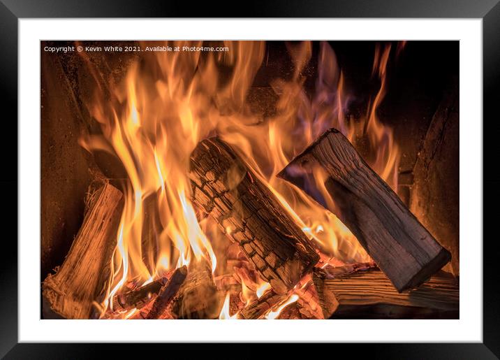 Fire Framed Mounted Print by Kevin White