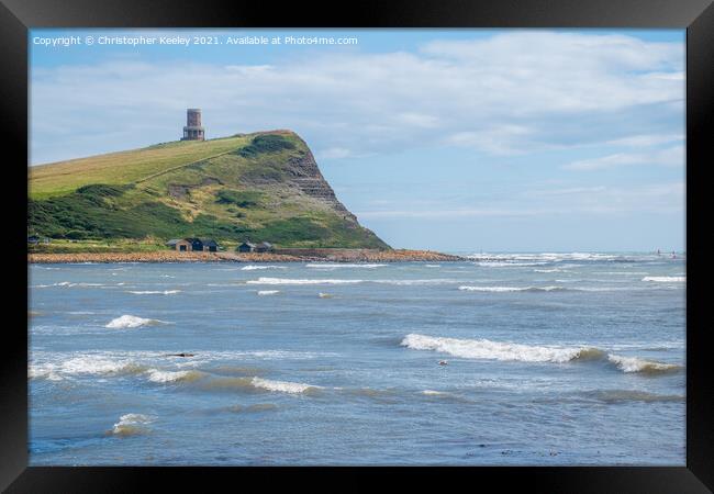 Choppy seas at Kimmeridge Bay Framed Print by Christopher Keeley