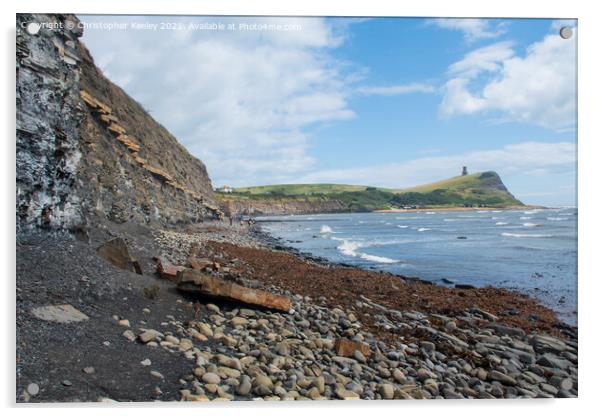 Kimmeridge Bay and blue skies Acrylic by Christopher Keeley
