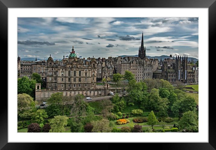 View from Scott Monument Framed Mounted Print by Joyce Storey