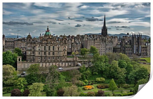 View from Scott Monument Print by Joyce Storey