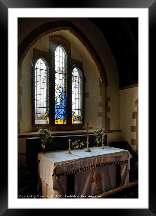 Tyneham Village Church Framed Mounted Print by Stuart Wyatt